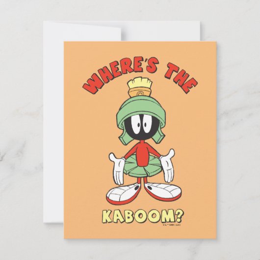 MARVIN THE MARTIAN™ Waar is de Kaboom? Notitiekaartje (Voorkant)