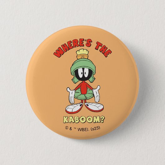MARVIN THE MARTIAN™ Waar is de Kaboom? Ronde Button 5,7 Cm (Voorkant)
