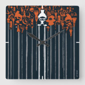 MARVIN THE MARTIAN™ Wapens of Mass Destruction Vierkante Klok (Voorkant)