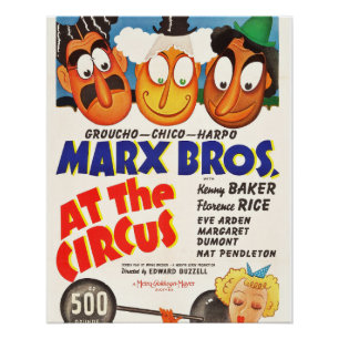  Marx Bros. In het Circus Poster