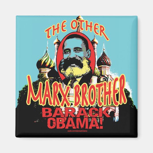 Marx Brother anti Obama Shirt Magneet (Voorkant)