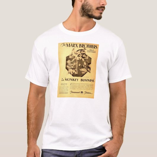 Marx Brothers 1931 filmpromotionele tijdschrift en T-shirt (Voorkant)