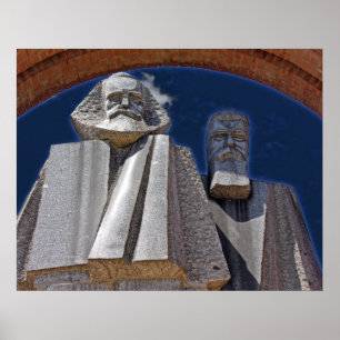 Marx en Engels Poster