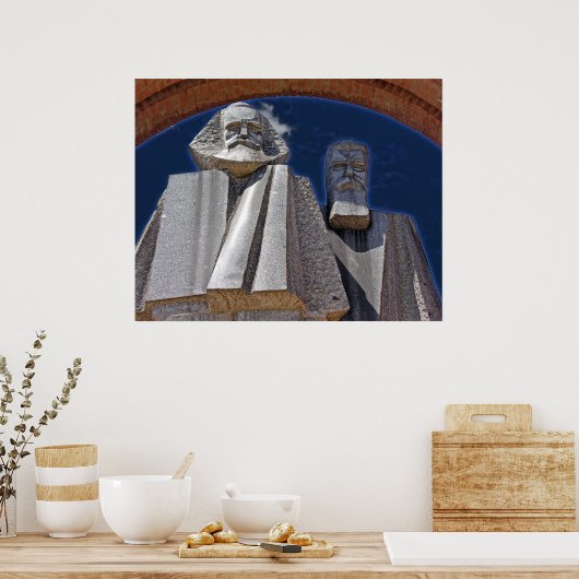 Marx en Engels Poster (Keuken)