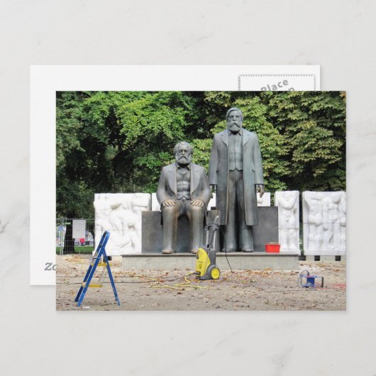 Marx-Engels Denkmal Berlin Briefkaart (Voorkant / Achterkant)