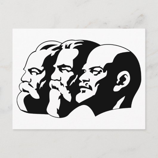 Marx, Engels en Lénin Briefkaart (Voorkant)