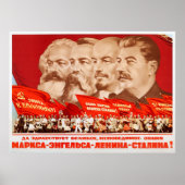 Marx, Engels, Lenin en Stalin, 1953 Propaganda Poster (Voorkant)