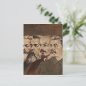 Marx, Engels, Lenin, en Stalin Briefkaart (Staand voorkant)