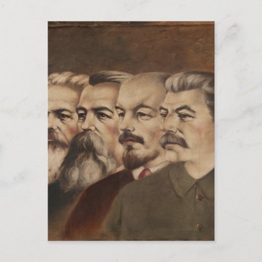 Marx, Engels, Lenin, en Stalin Briefkaart (Voorkant)