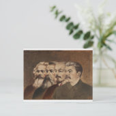 Marx, Engels, Lenin en Stalin Briefkaart (Staand voorkant)