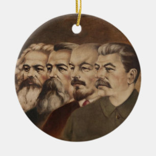Marx, Engels, Lenin en Stalin Keramisch Ornament