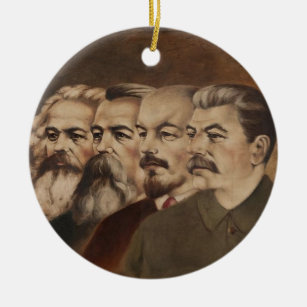 Marx, Engels, Lenin en Stalin Keramisch Ornament