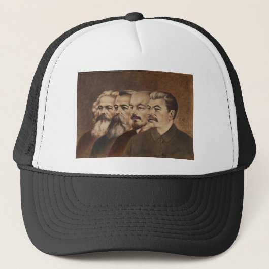 Marx, Engels, Lenin en Stalin Trucker Pet (Voorkant)