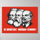 Marx - Engels - Lenin - Sovjetpropaganda Poster (Voorkant)
