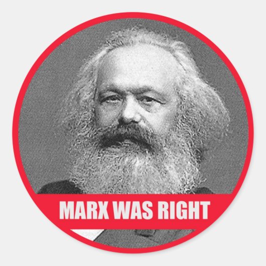 Marx had gelijk ronde sticker (Voorkant)