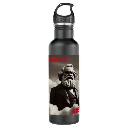 Marx heeft antwoorden op Water Bottle Waterfles (Voorkant)