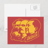 Marx Lenin Mao Portrait Briefkaart (Voorkant / Achterkant)