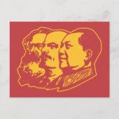 Marx Lenin Mao Portrait Briefkaart (Voorkant)