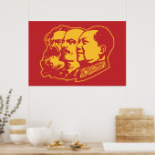 Marx Lenin Mao Portrait Poster (Keuken)
