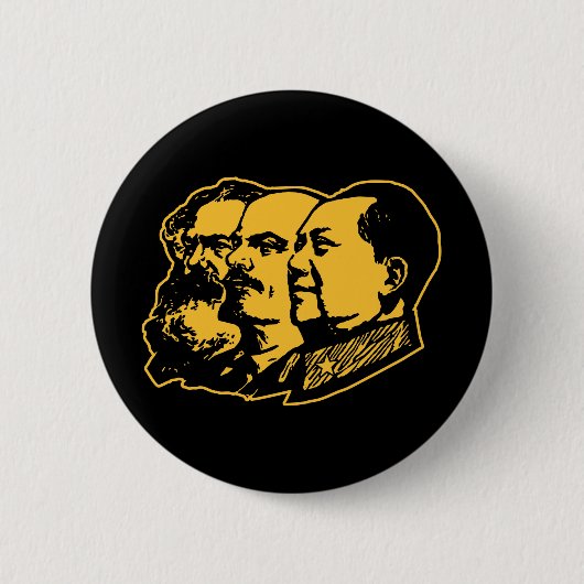 Marx Lenin Mao Portrait Ronde Button 5,7 Cm (Voorkant)