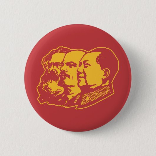 Marx Lenin Mao Portrait Ronde Button 5,7 Cm (Voorkant)