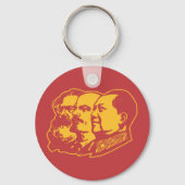 Marx Lenin Mao Portrait Sleutelhanger (Voorkant)