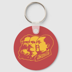 Marx Lenin Mao Portrait Sleutelhanger