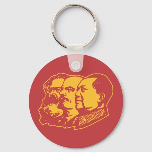 Marx Lenin Mao Portrait Sleutelhanger (Voorkant)