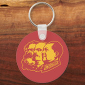 Marx Lenin Mao Portrait Sleutelhanger (Voorkant)