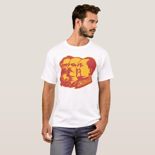Marx Lenin Mao Portrait T-shirt (Voorkant volledig)