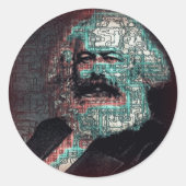 Marx Ronde Sticker (Voorkant)