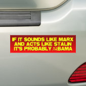 Marx, Stalin? Obama! Bumpersticker (Op auto)