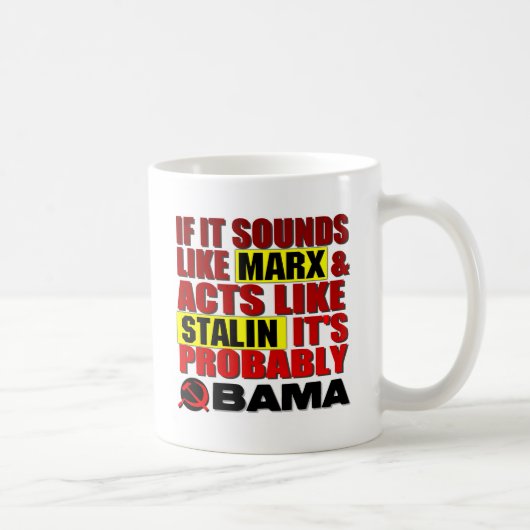 Marx, Stalin? Obama! Koffiemok (Rechts)