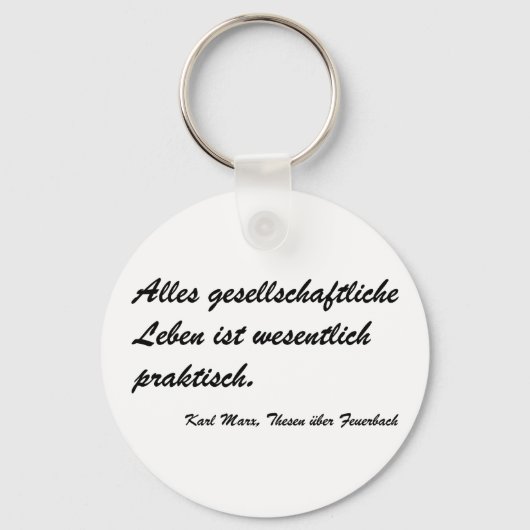 Marx Thesen Feuerbach Sleutelhanger (Voorkant)