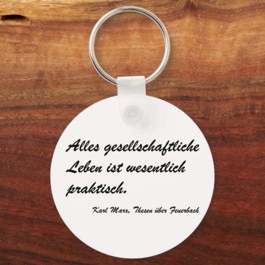 Marx Thesen Feuerbach Sleutelhanger (Voorkant)