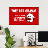 Marx voor Obama Poster (Thuiskantoor)