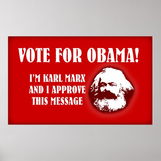 Marx voor Obama Poster (Voorkant)