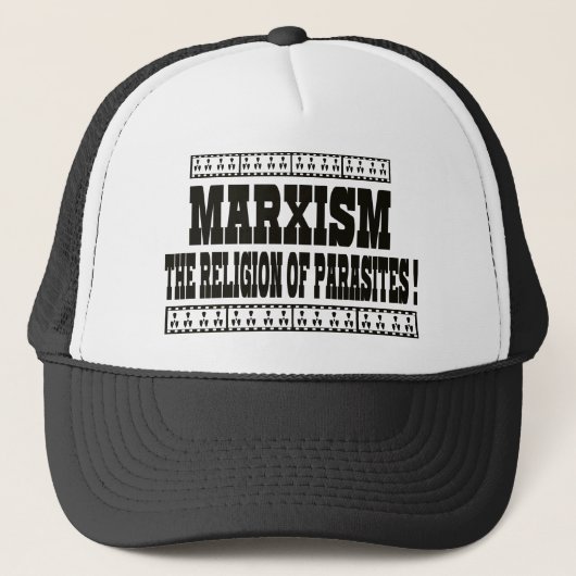 MARXISME IS DE RELIGIE VAN PARASITES TRUCKER PET (Voorkant)
