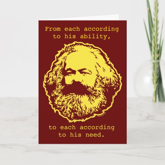 Marxist Birthday-kaart Kaart (Voorkant)
