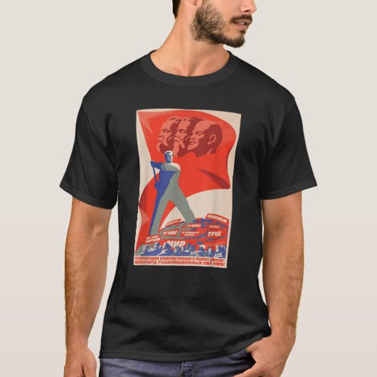 Marxistische Revolutionaire Vanguard USSR Retro T-shirt (Voorkant)