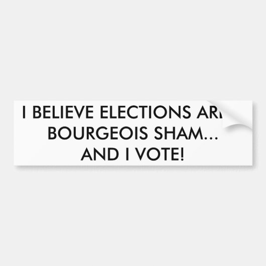 Marxistische Voter Bumper Sticker (Voorkant)