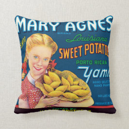 Mary Agnes Louisiana - label voor zoete aardappel Kussen