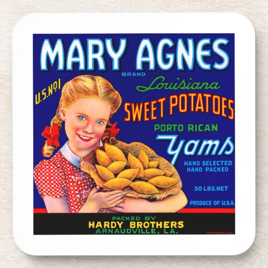 Mary Agnes Louisiana Yams Bier Onderzetter (Voorkant)