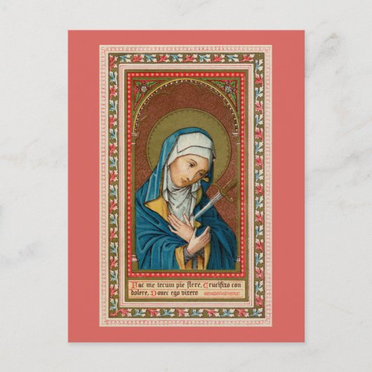Mary als Mater Dolorosa (Moeder van Sorrijen) (SAU Briefkaart (Voorkant)
