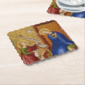 Mary and Angel of Annunciation Kartonnen Onderzetters (Gebogen)