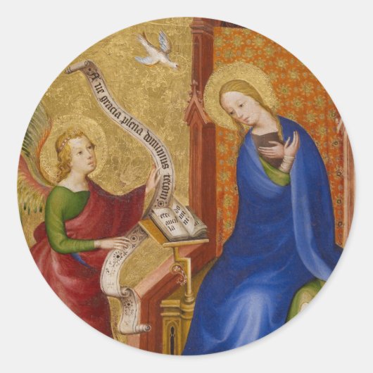 Mary and Angel of Annunciation Ronde Sticker (Voorkant)