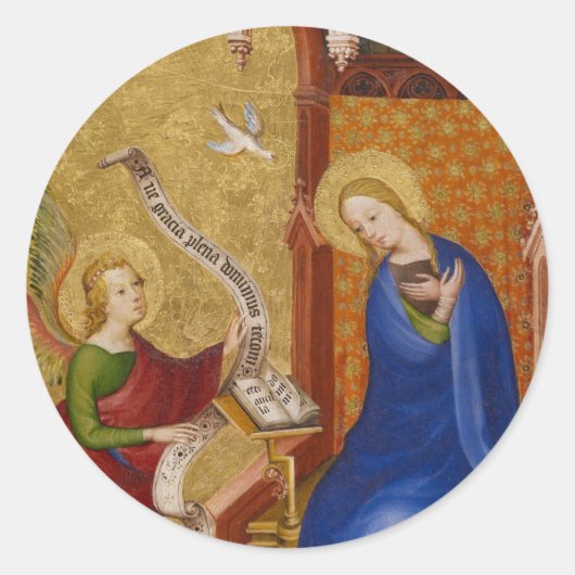 Mary and Angel of Annunciation Ronde Sticker (Voorkant)