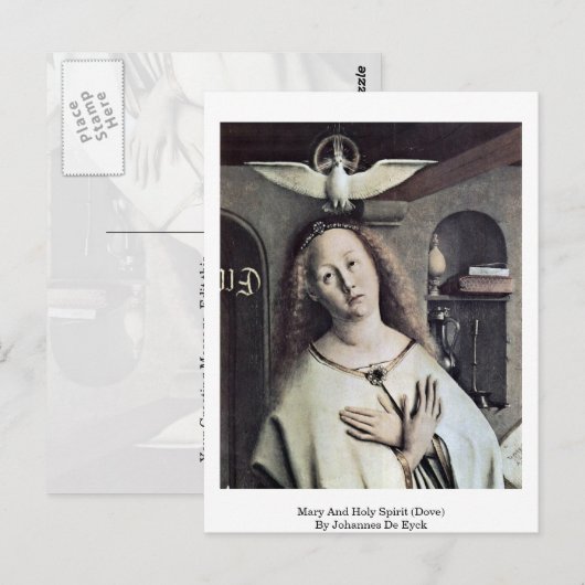 Mary and Heilige Geest (dove) van Johannes de Eyck Briefkaart (Voorkant / Achterkant)