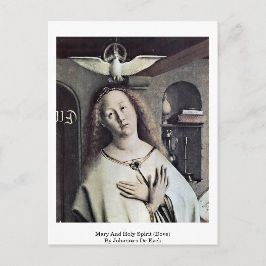 Mary and Heilige Geest (dove) van Johannes de Eyck Briefkaart (Voorkant)