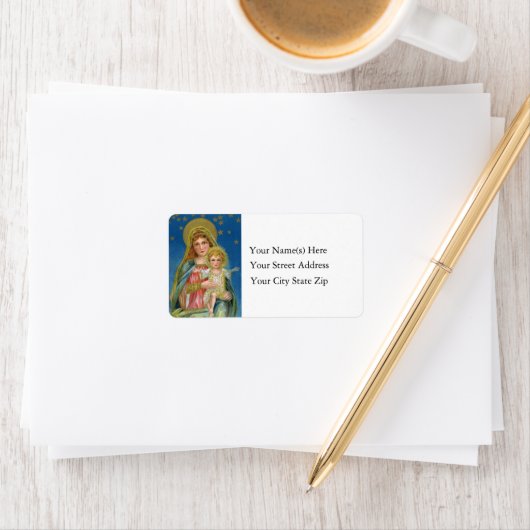 Mary and Jesus  Address Label (Insitu)
